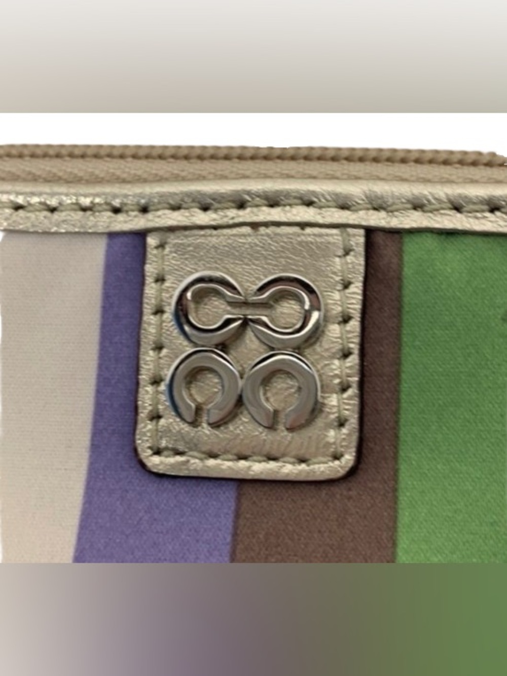 Coach 47511 Y2K Julia SP Legacy Stripe Small Wristlet (Multi) - EUC - Picture 2 of 10